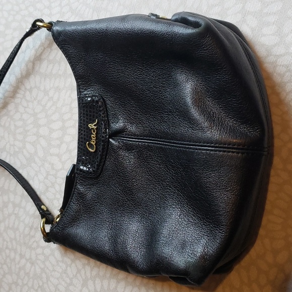 Coach Bags Coach Ashley Shouldercrossbody Black Purse With Cursive